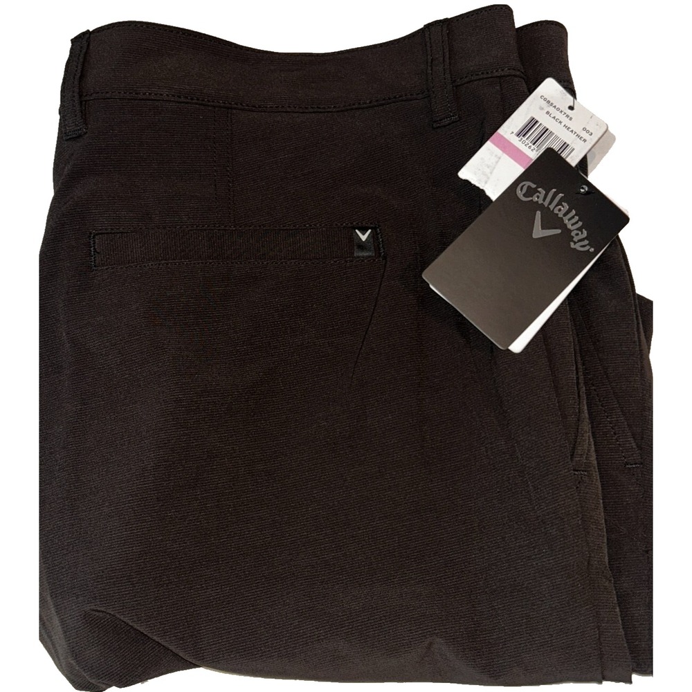 Callaway Golf Shorts 38 Mens Black Heather Stretch Performance CGBSA0X7RS NEW
